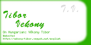 tibor vekony business card